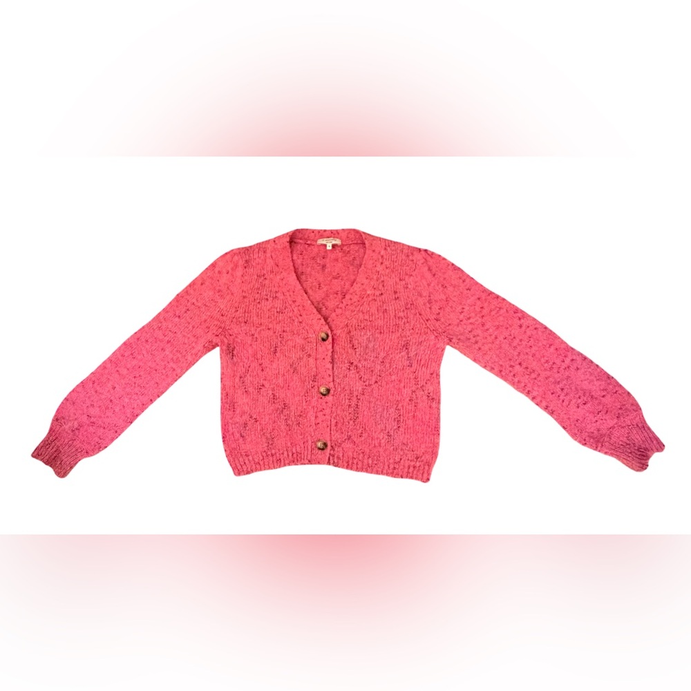 J. Society New York Pink Speckled Knit Cardigan